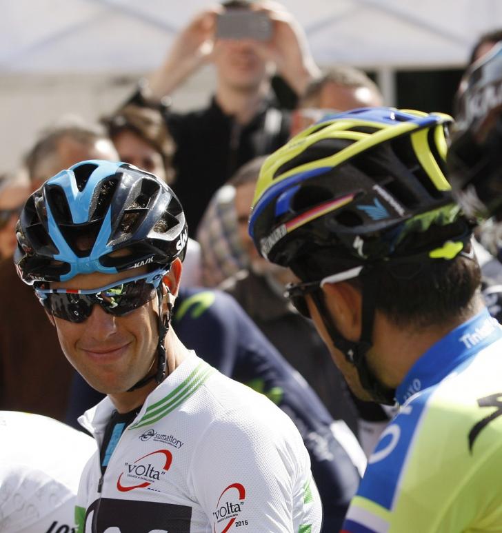 Contador (right) will view Porte (left) as his main rival in this year's Giro D'Italia